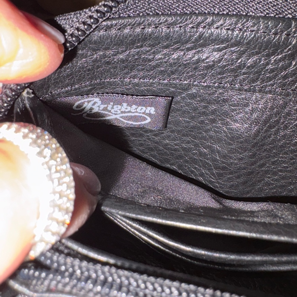 Brighton Brown Croc-Embossed Handbag - Picture 5 of 7